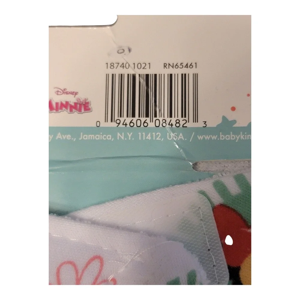 Disney Baby Minnie‎ Mouse Bibs 4 Pack 0 Plus Months Adjustable Neckline